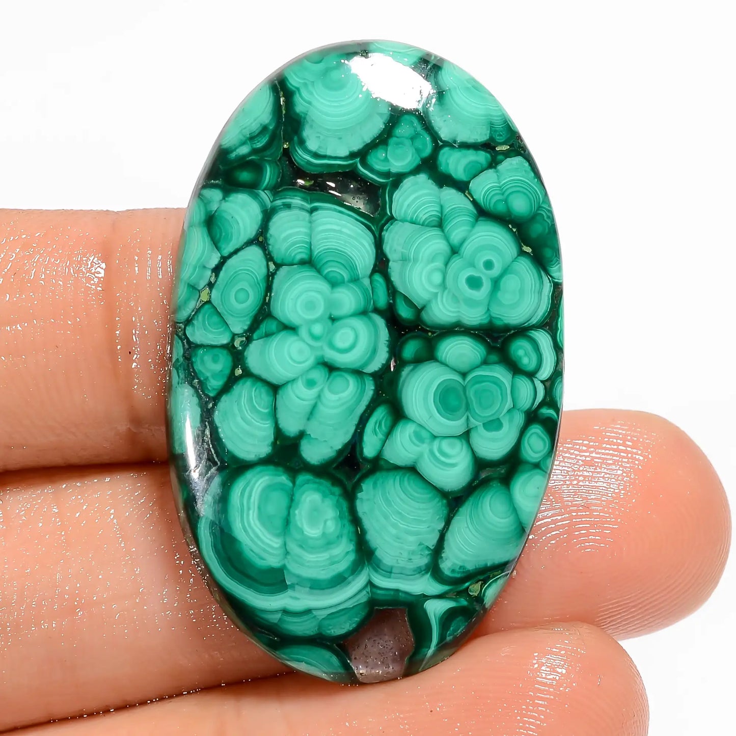 Wonderful Top Grade Quality 100% Natural Malachite Oval Shape Cabochon Loose Gemstone For Making Jewelry 53 Ct. 37X23X5 mm V-5880