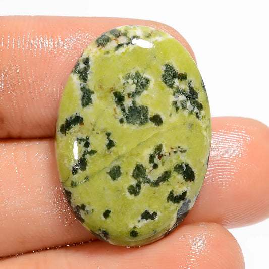 Awesome Top Grade Quality 100% Natural Canadian Jade Oval Shape Cabochon Loose Gemstone For Making Jewelry 23 Ct. 26X18X5 mm V-5899