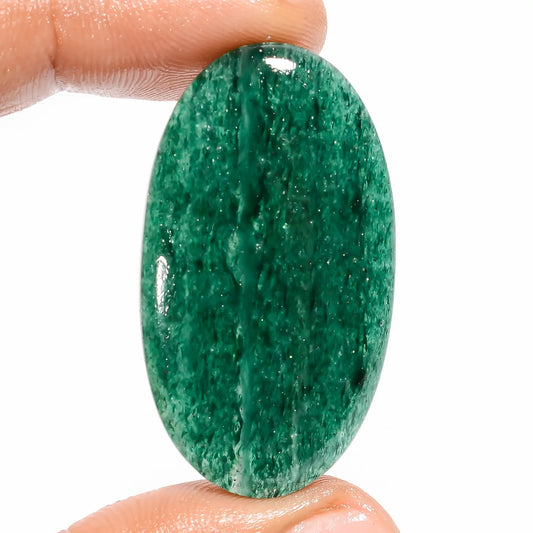 Wonderful Top Grade Quality 100% Natural Green Aventurine Oval Shape Cabochon Loose Gemstone For Making Jewelry 46 Ct. 39X22X5 mm V-5922