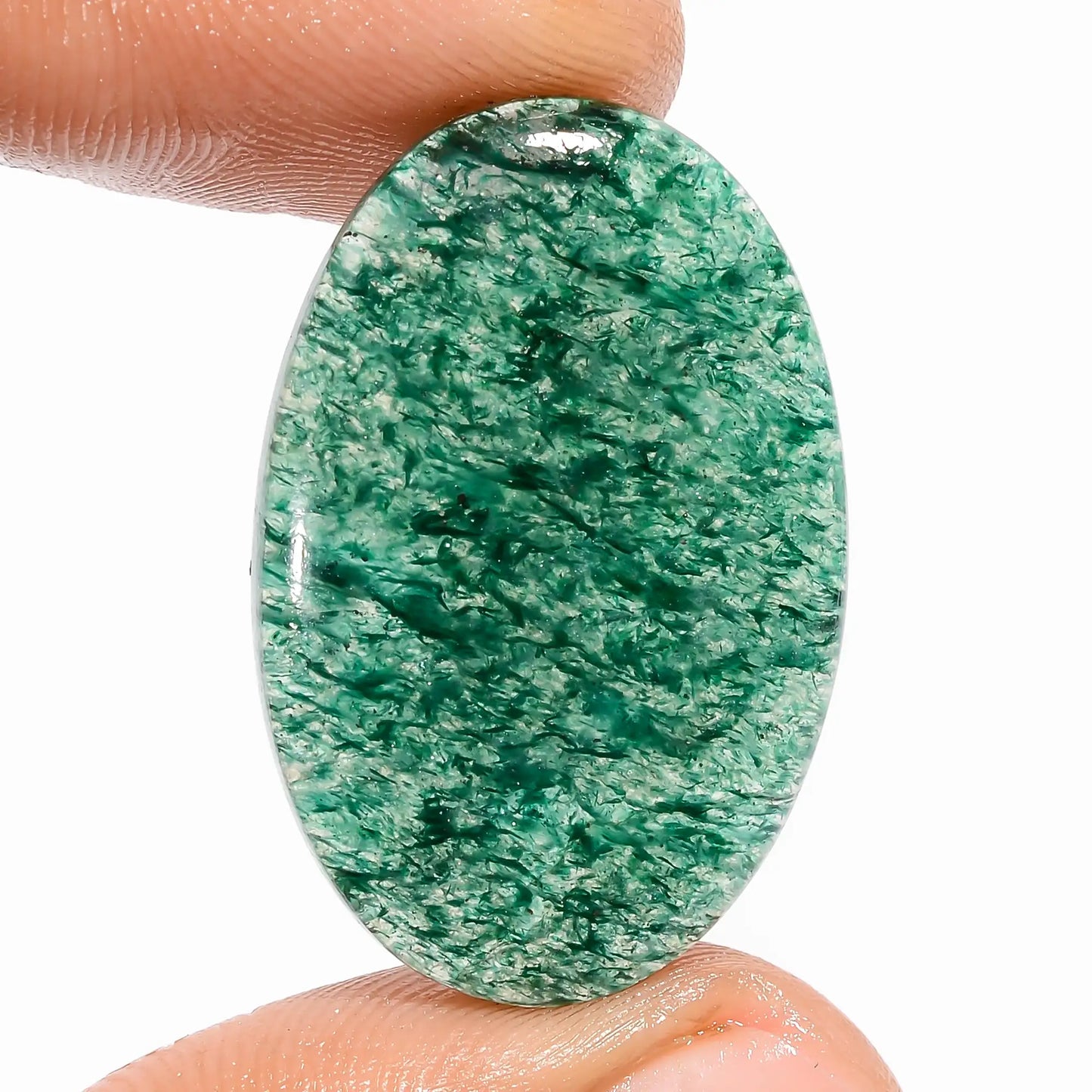 Amazing Top Grade Quality 100% Natural Green Aventurine Oval Shape Cabochon Loose Gemstone For Making Jewelry 22.5 Ct. 30X20X4 mm V-5923