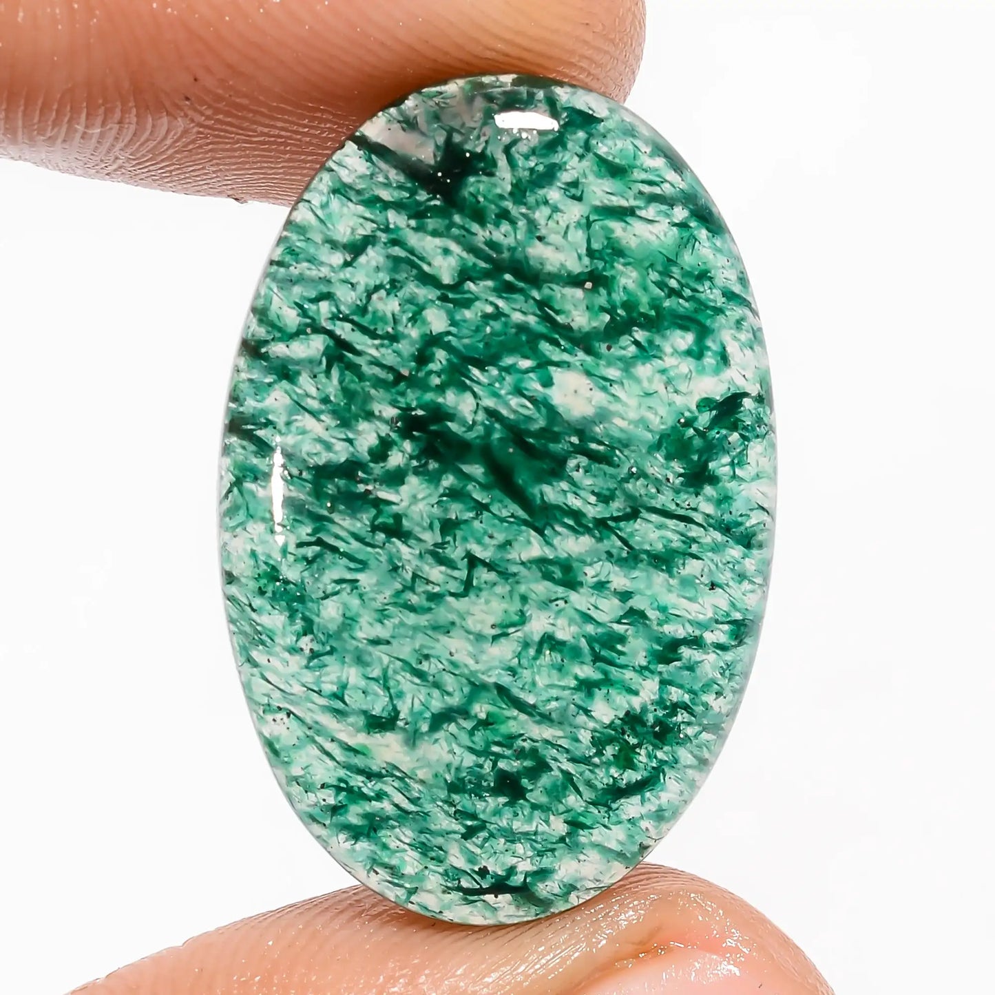 Awesome Top Grade Quality 100% Natural Green Aventurine Oval Shape Cabochon Loose Gemstone For Making Jewelry 21.5 Ct. 28X18X5 mm V-5925