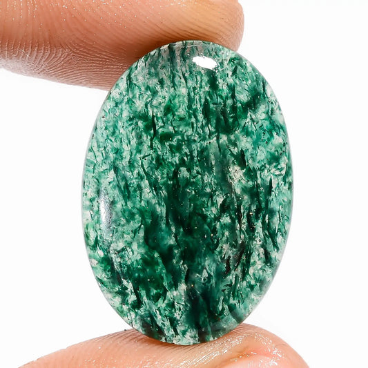 Classic Top Grade Quality 100% Natural Green Aventurine Oval Shape Cabochon Loose Gemstone For Making Jewelry 20 Ct. 26X18X5 mm V-5927