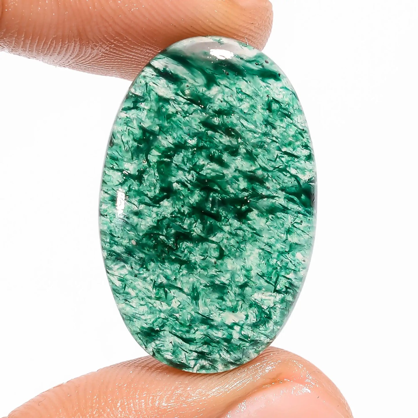 Exclusive Top Grade Quality 100% Natural Green Aventurine Oval Shape Cabochon Loose Gemstone For Making Jewelry 25 Ct. 28X18X5 mm V-5930