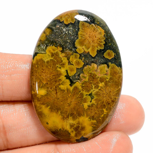 Fantastic Top Grade Quality 100% Natural Ocean Jasper Oval Shape Cabochon Loose Gemstone For Making Jewelry 61 Ct. 42X29X5 mm V-5932