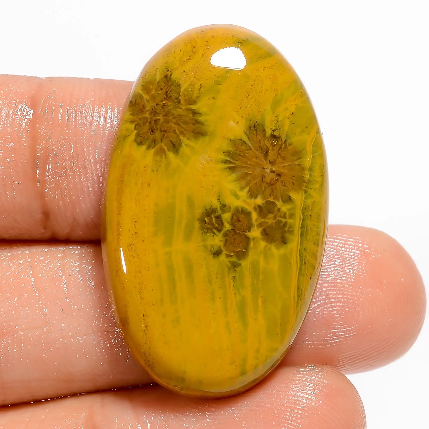 Attractive Top Grade Quality 100% Natural Ocean Jasper Oval Shape Cabochon Loose Gemstone For Making Jewelry 35.5 Ct. 33X20X6 mm V-5940