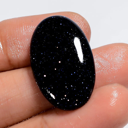 Attractive Top Grade Quality Blue Sandstone Oval Shape Cabochon Loose Gemstone For Making Jewelry 18 Ct. 27X17X5 mm V-6002