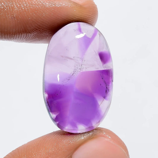 Wonderful Top Grade Quality 100% Natural Trapiche Amethyst Oval Shape Cabochon Loose Gemstone For Making Jewelry 23.5 Ct. 25X15X7 mm V-6072