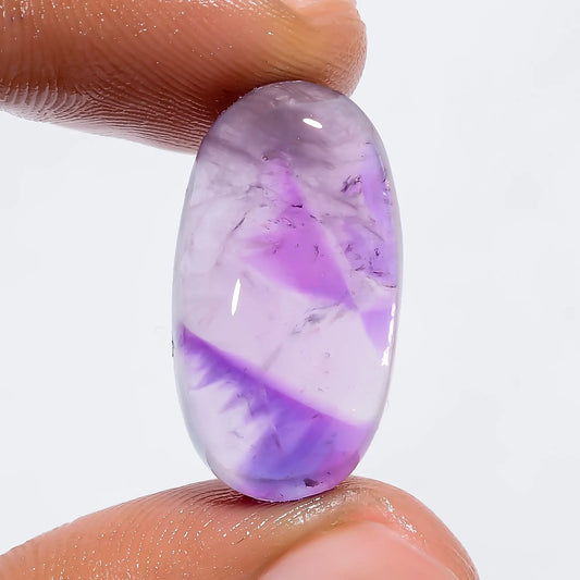 Amazing Top Grade Quality 100% Natural Trapiche Amethyst Oval Shape Cabochon Loose Gemstone For Making Jewelry 17.5 Ct. 23X12X7 mm V-6073