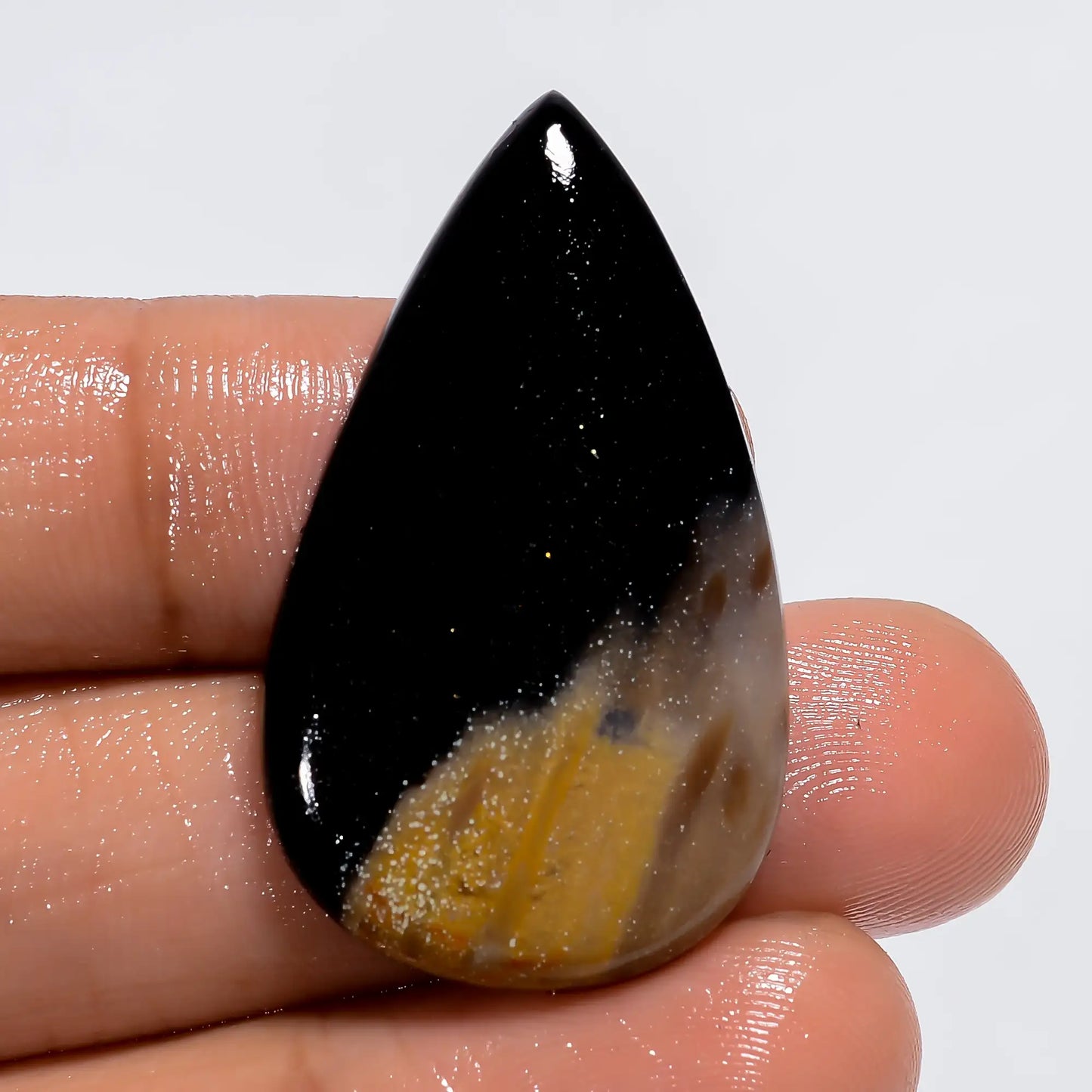 Splendid Top Grade Quality 100% Natural Palm Root Agate Pear Shape Cabochon Loose Gemstone For Making Jewelry 25 Ct. 35X21X5 mm V-6115