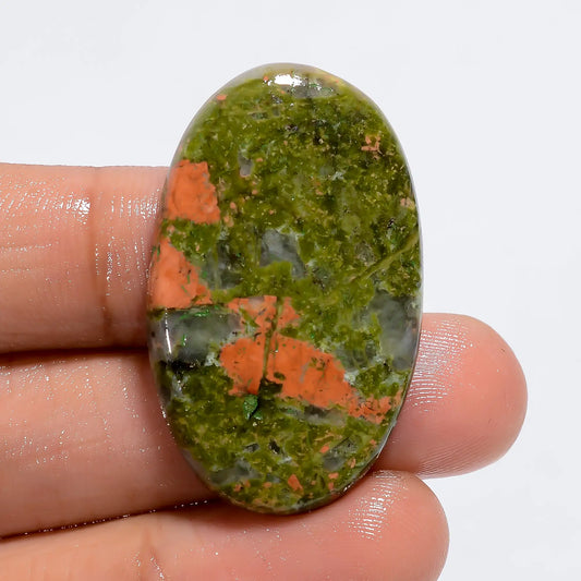 Wonderful Top Grade Quality 100% Natural Unakite Oval Shape Cabochon Loose Gemstone For Making Jewelry 40.5 Ct. 36X22X5 mm V-6122