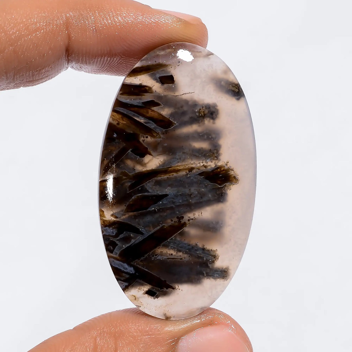 Excellent Top Grade Quality 100% Natural Stick Agate Oval Shape Cabochon Loose Gemstone For Making Jewelry 55 Ct. 45X26X5 mm V-6129