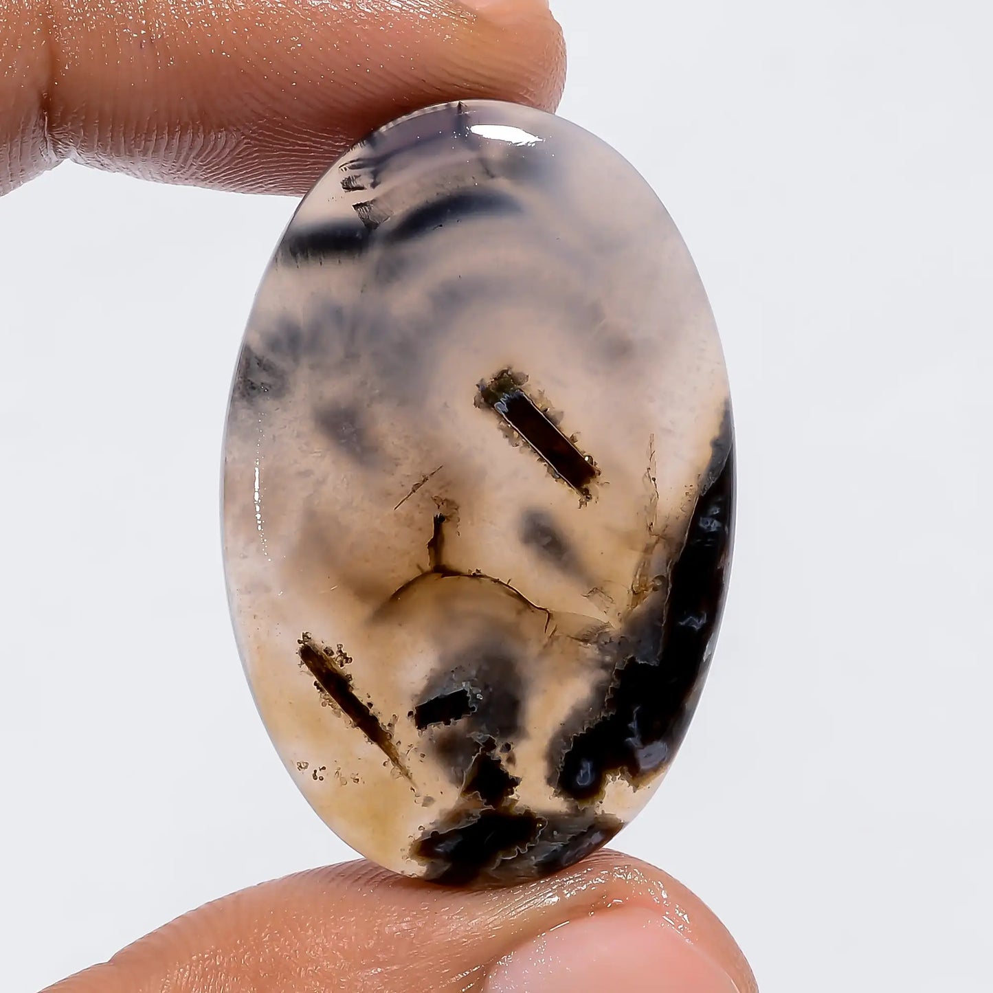 Exclusive Top Grade Quality 100% Natural Stick Agate Oval Shape Cabochon Loose Gemstone For Making Jewelry 33.5 Ct. 36X24X5 mm V-6130