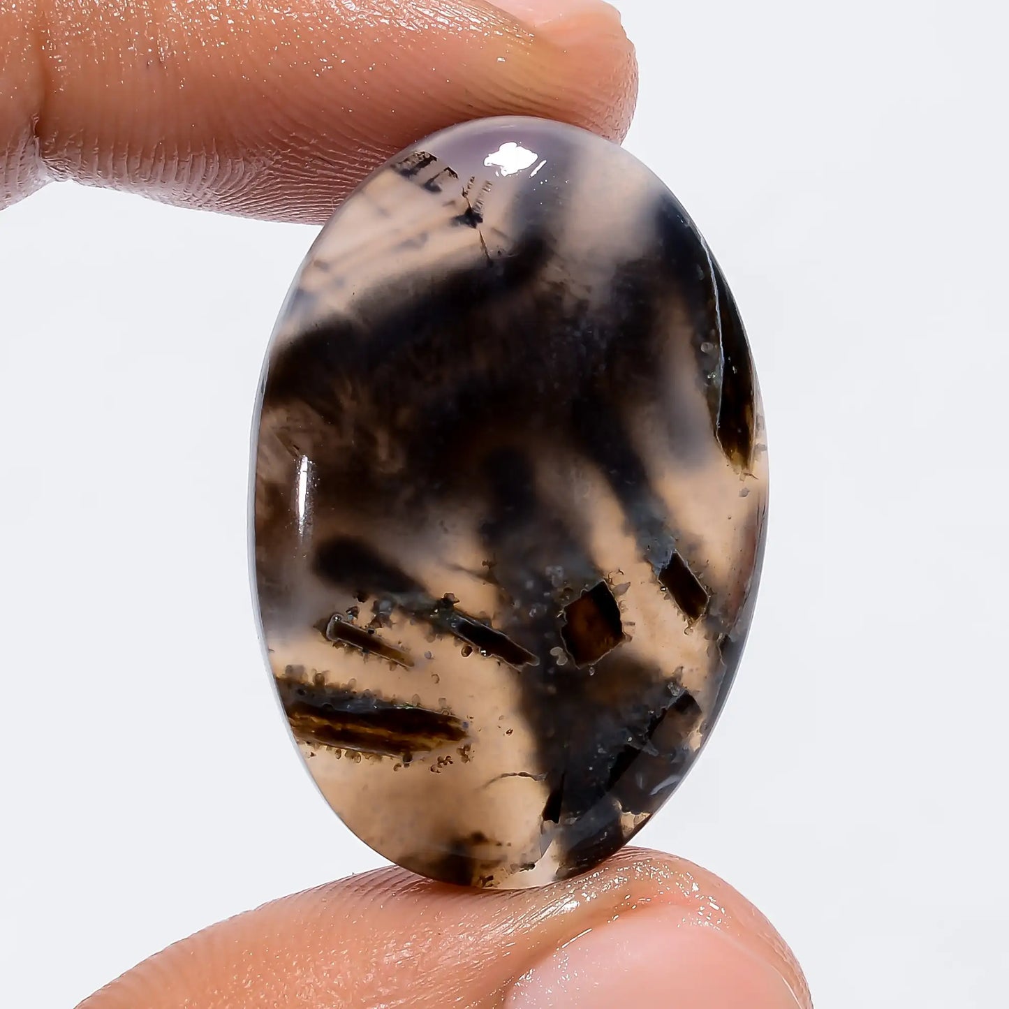 Immaculate Top Grade Quality 100% Natural Stick Agate Oval Shape Cabochon Loose Gemstone For Making Jewelry 30 Ct. 31X21X5 mm V-6135