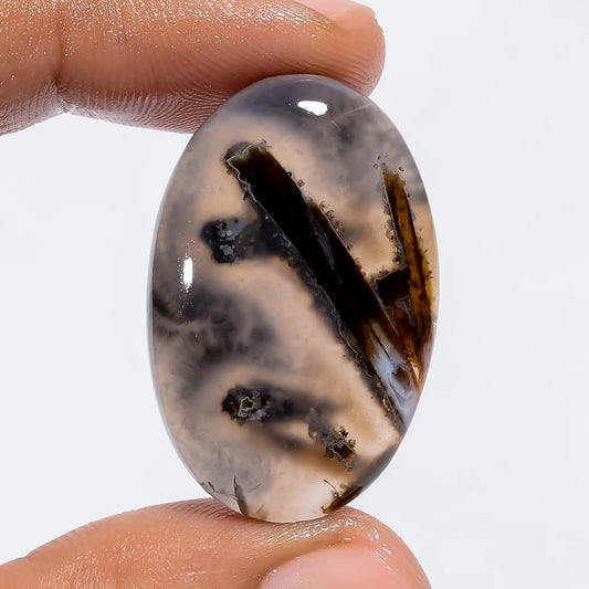 Mind Blowing Top Grade Quality 100% Natural Stick Agate Oval Shape Cabochon Loose Gemstone For Making Jewelry 32 Ct. 32X21X5 mm V-6138