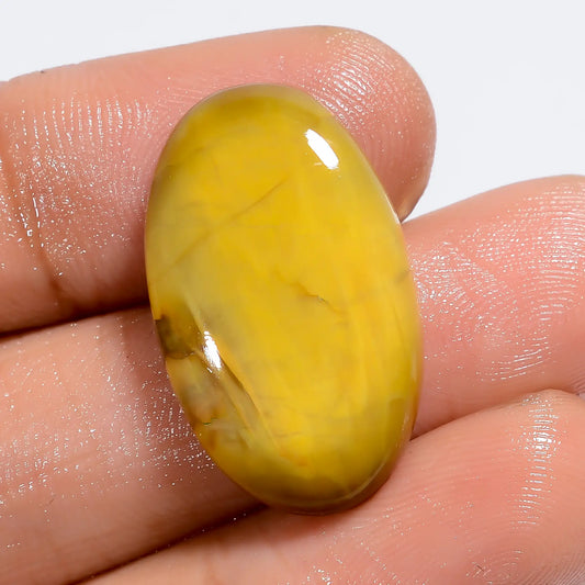 Beautiful Top Grade Quality 100% Natural Nellite Oval Shape Cabochon Loose Gemstone For Making Jewelry 16.5 Ct. 24X15X5 mm V-6151