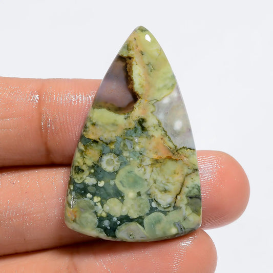 Rhyolite Triangle Shape Cabochon Loose Gemstone Natural 29 Ct. 37X23X5 mm V-6166