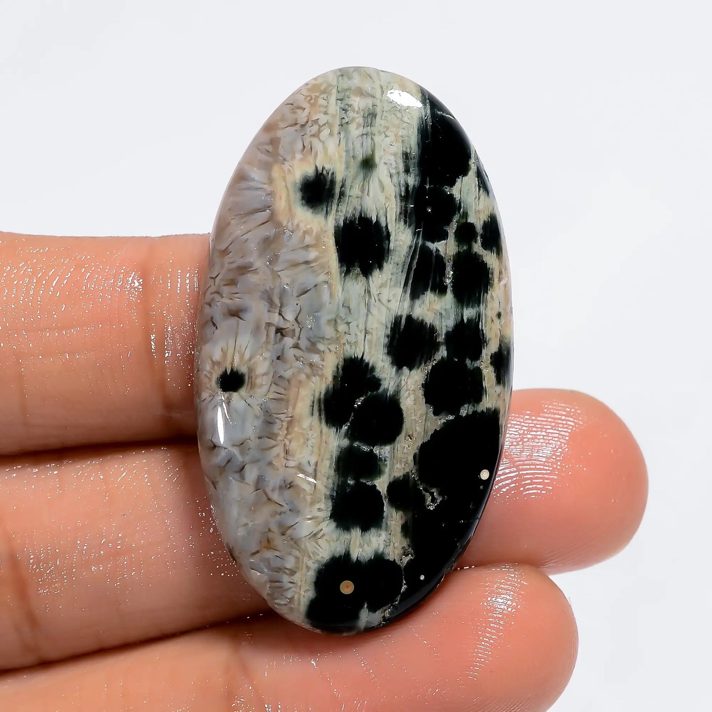 Incredible Top Grade Quality 100% Natural Ocean Jasper Oval Shape Cabochon Loose Gemstone For Making Jewelry 46 Ct. 40X22X6 mm V-6185