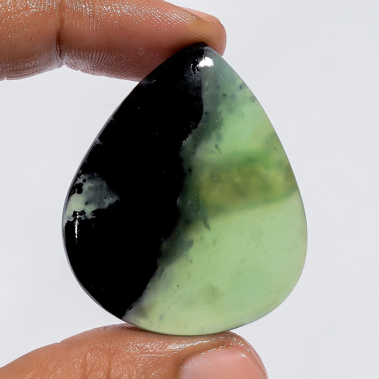 Amazing Top Grade Quality 100% Natural Serpentine Pear Shape Cabochon Loose Gemstone For Making Jewelry 68.5 Ct. 42X35X6 mm V-6197