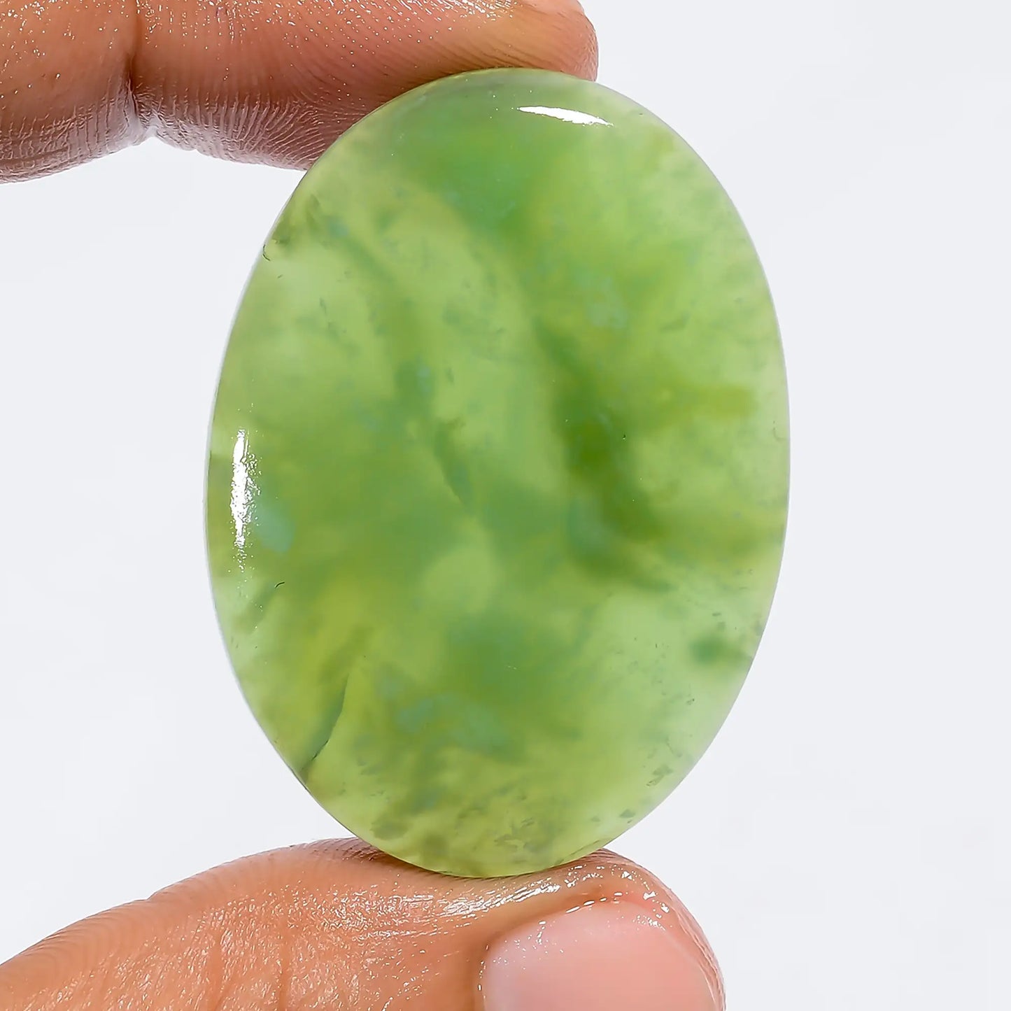 Wonderful Top Grade Quality 100% Natural Serpentine Oval Shape Cabochon Loose Gemstone For Making Jewelry 57.5 Ct. 41X30X5 mm V-6198