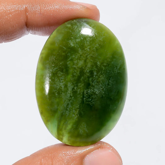 Classic Top Grade Quality 100% Natural Serpentine Oval Shape Cabochon Loose Gemstone For Making Jewelry 68 Ct. 41X30X6 mm V-6203