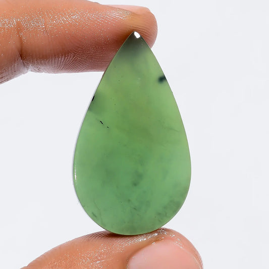 Dazzling Top Grade Quality 100% Natural Serpentine Pear Shape Cabochon Loose Gemstone For Making Jewelry 34.5 Ct. 33X23X6 mm V-6204