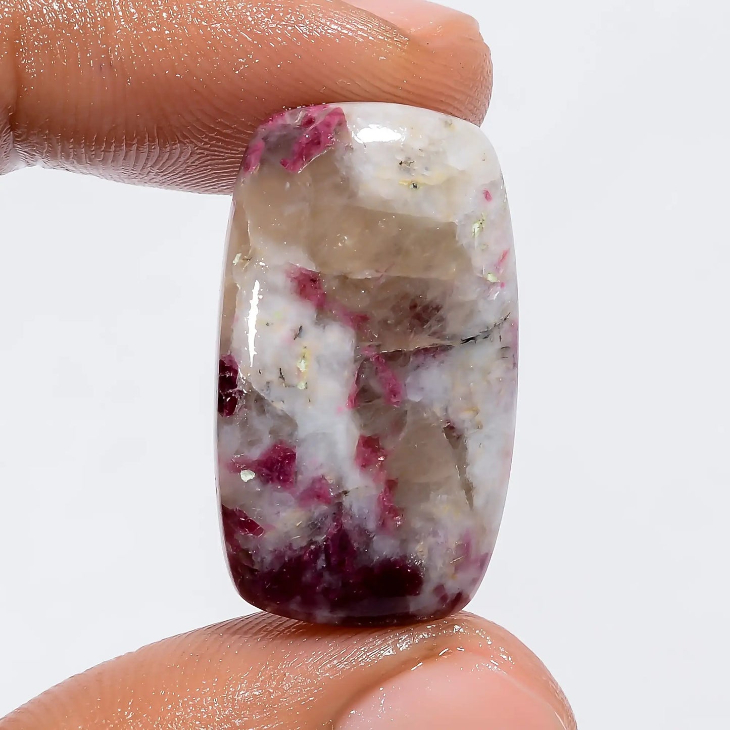 Incredible Top Grade Quality 100% Natural Lepidolite Radiant Shape Cabochon Loose Gemstone For Making Jewelry 19 Ct. 26X15X5 mm V-6211