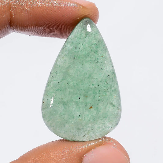 Awesome Top Grade Quality 100% Natural Green Strawberry Quartz Pear Shape Cabochon Loose Gemstone For Making Jewelry 39.5 Ct. 33X22X7 mm V-6243