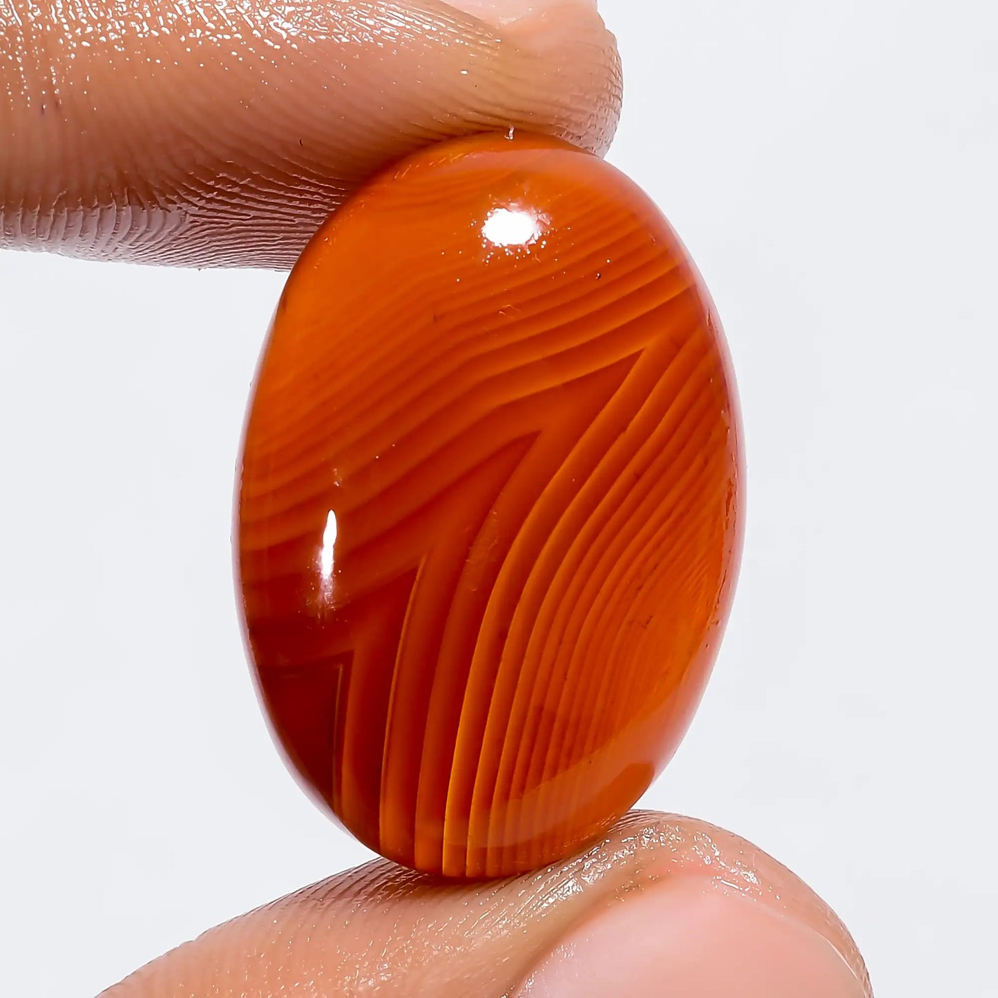 Incredible Top Grade Quality Carnelian Oval Shape Cabochon Loose Gemstone For Making Jewelry 28.5 Ct. 25X17X8 mm V-6253