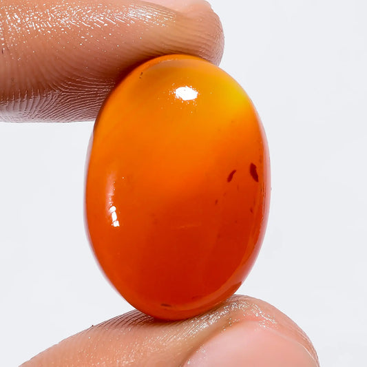 Splendid Top Grade Quality Carnelian Oval Shape Cabochon Loose Gemstone For Making Jewelry 24.5 Ct. 23X16X7 mm V-6257