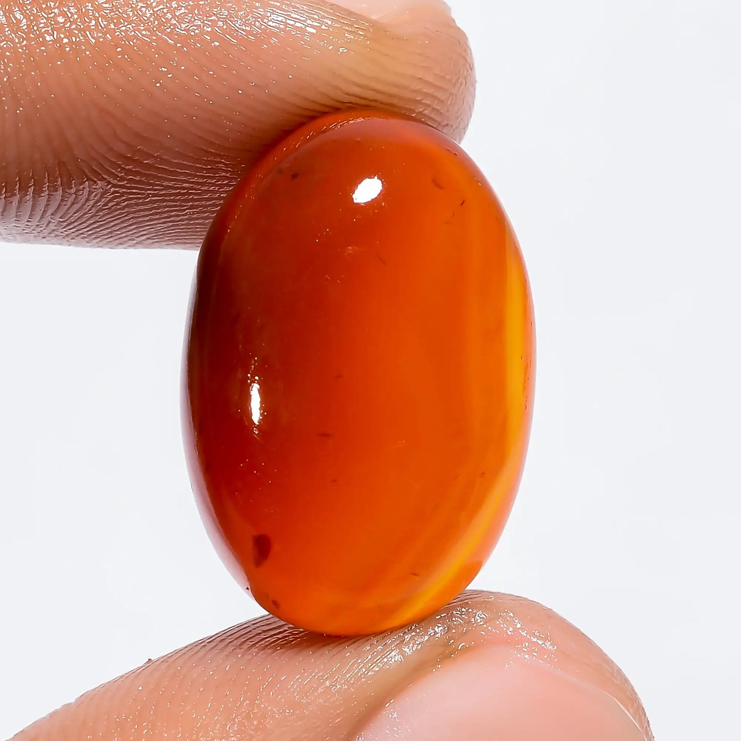 Stunning Top Grade Quality Carnelian Oval Shape Cabochon Loose Gemstone For Making Jewelry 18 Ct. 21X14X7 mm V-6259