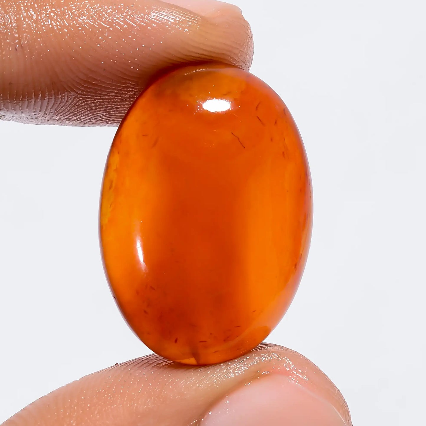 Supreme Top Grade Quality Carnelian Oval Shape Cabochon Loose Gemstone For Making Jewelry 22 Ct. 25X18X5 mm V-6260