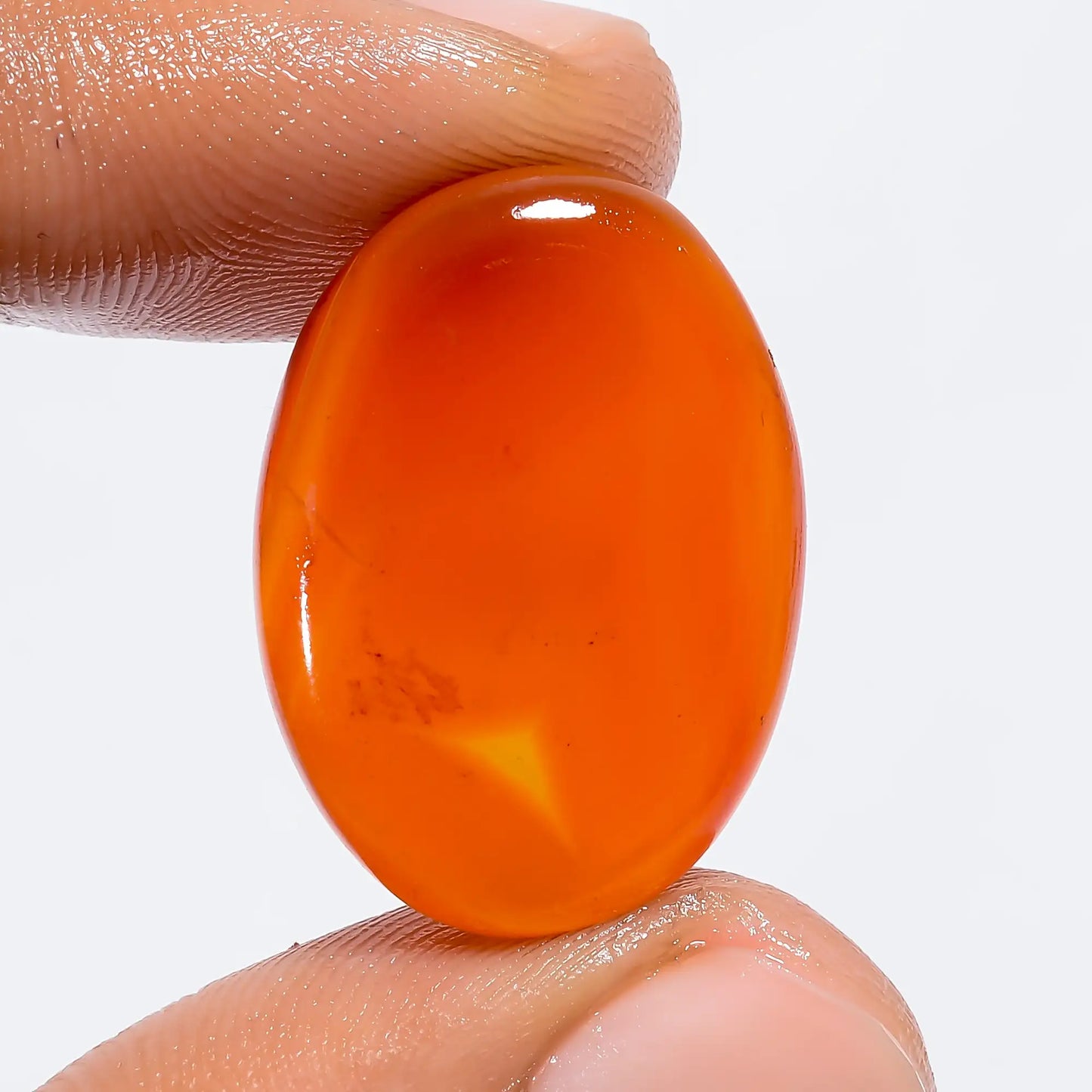 Tempting Top Grade Quality Carnelian Oval Shape Cabochon Loose Gemstone For Making Jewelry 21 Ct. 24X17X5 mm V-6261