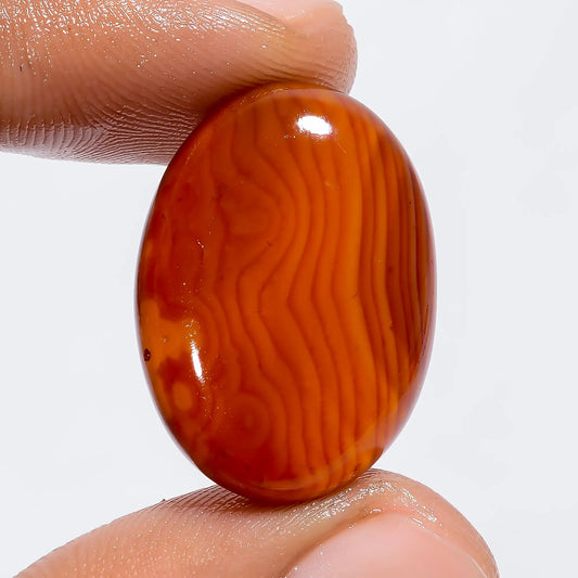 Terrific Top Grade Quality Carnelian Oval Shape Cabochon Loose Gemstone For Making Jewelry 24 Ct. 24X17X7 mm V-6262