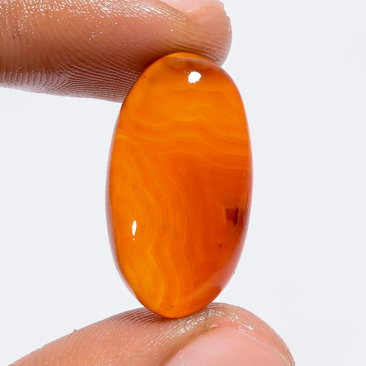 Wonderful Top Grade Quality Carnelian Oval Shape Cabochon Loose Gemstone For Making Jewelry 16.5 Ct. 24X13X6 mm V-6266