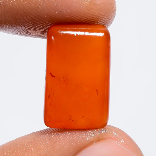 Amazing Top Grade Quality Carnelian Radiant Shape Cabochon Loose Gemstone For Making Jewelry 10.5 Ct. 18X11X5 mm V-6267