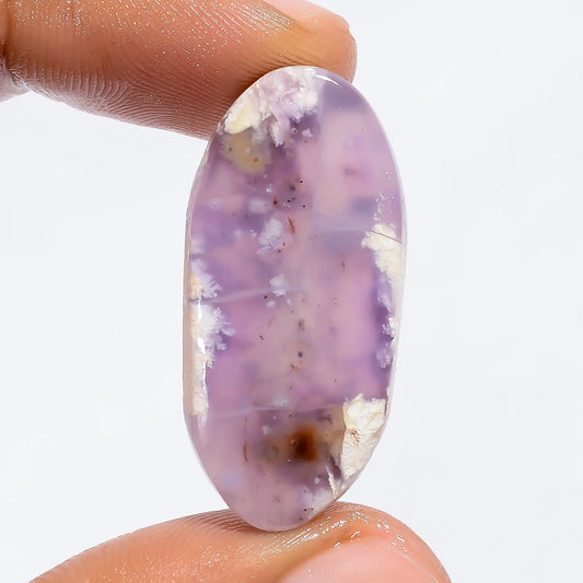 Attractive Top Grade Quality 100% Natural Tiffany Flourite Oval Shape Cabochon Loose Gemstone For Making Jewelry 23 Ct. 32X15X5 mm V-6284