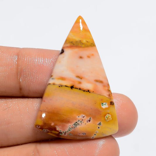 Excellent Top Grade Quality 100% Natural Willow Creek Triangle Shape Cabochon Loose Gemstone For Making Jewelry 29 Ct. 36X24X5 mm V-6289