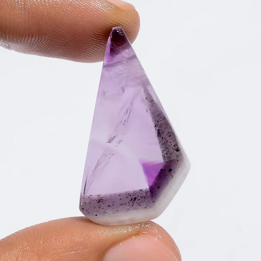 Outstanding Top Grade Quality 100% Natural Trapiche Amethyst Fancy Shape Slice Loose Gemstone For Making Jewelry 29 Ct. 32X17X7 mm V-6298