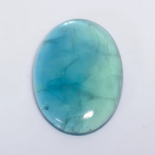 Amazing Top Grade Quality 100% Natural Green Fluroite Oval Shape Cabochon Loose Gemstone For Making Jewelry 45 Ct. 32X23X6 mm V-6323