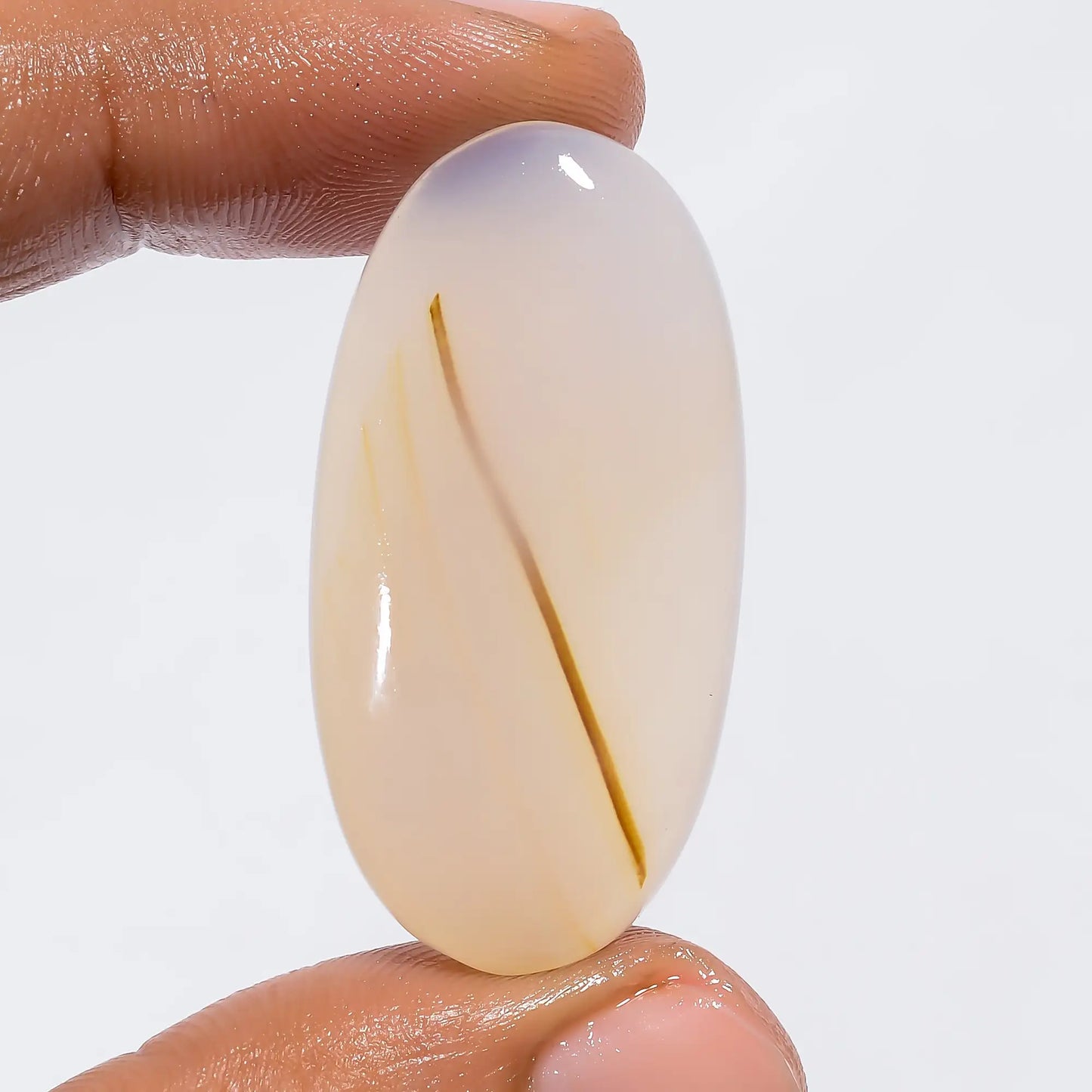 Wonderful Top Grade Quality 100% Natural Dendrite Shajar Agate Oval Shape Cabochon Loose Gemstone For Making Jewelry 38.5 Ct 38X19X6 mm V6366