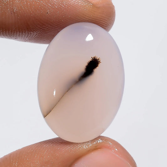 Amazing Top Grade Quality 100% Natural Dendrite Shajar Agate Oval Shape Cabochon Loose Gemstone For Making Jewelry 20 Ct. 23X17X6 mm V-6367