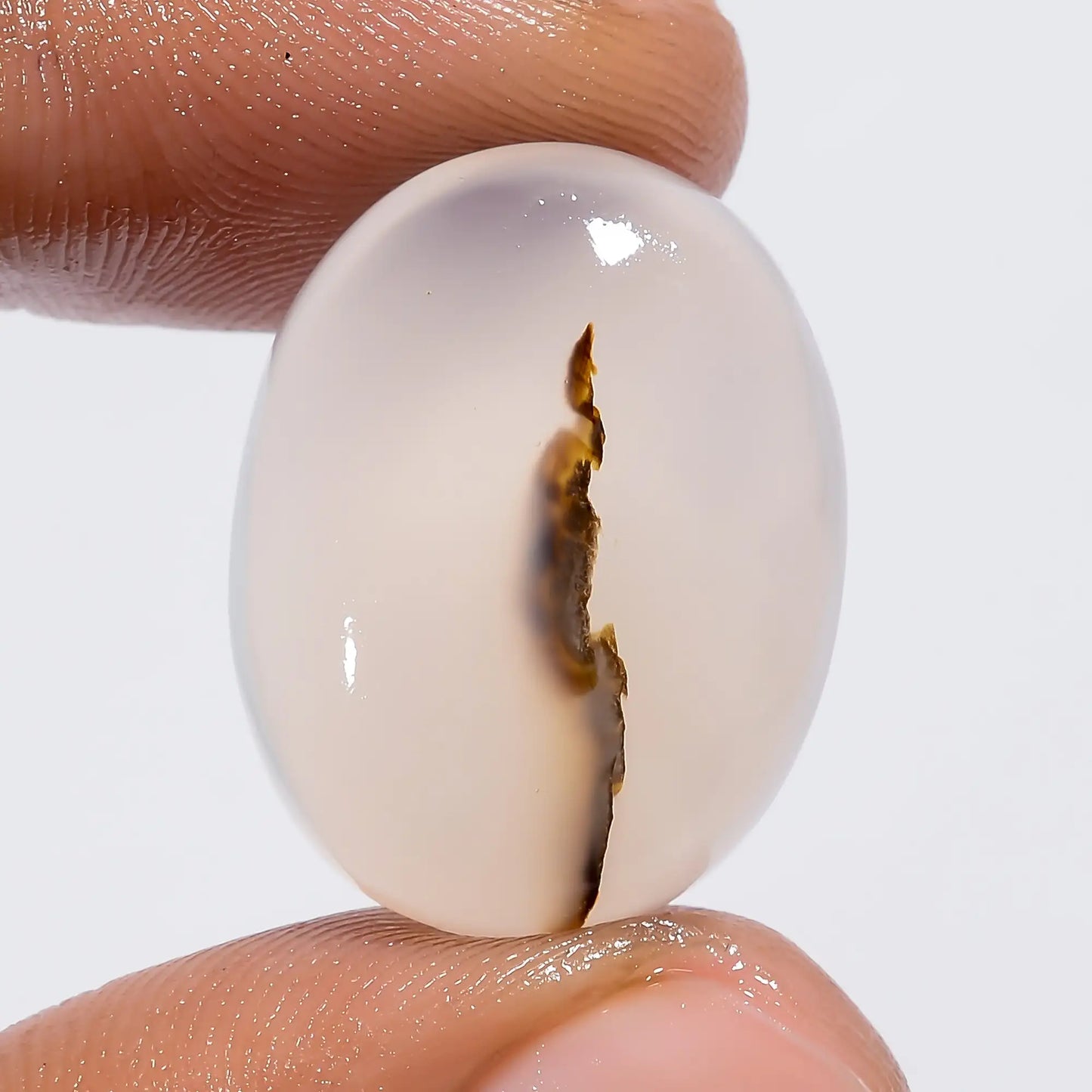 Attractive Top Grade Quality 100% Natural Dendrite Shajar Agate Oval Shape Cabochon Loose Gemstone For Making Jewelry 22 Ct 22X17X7 mm V-6368