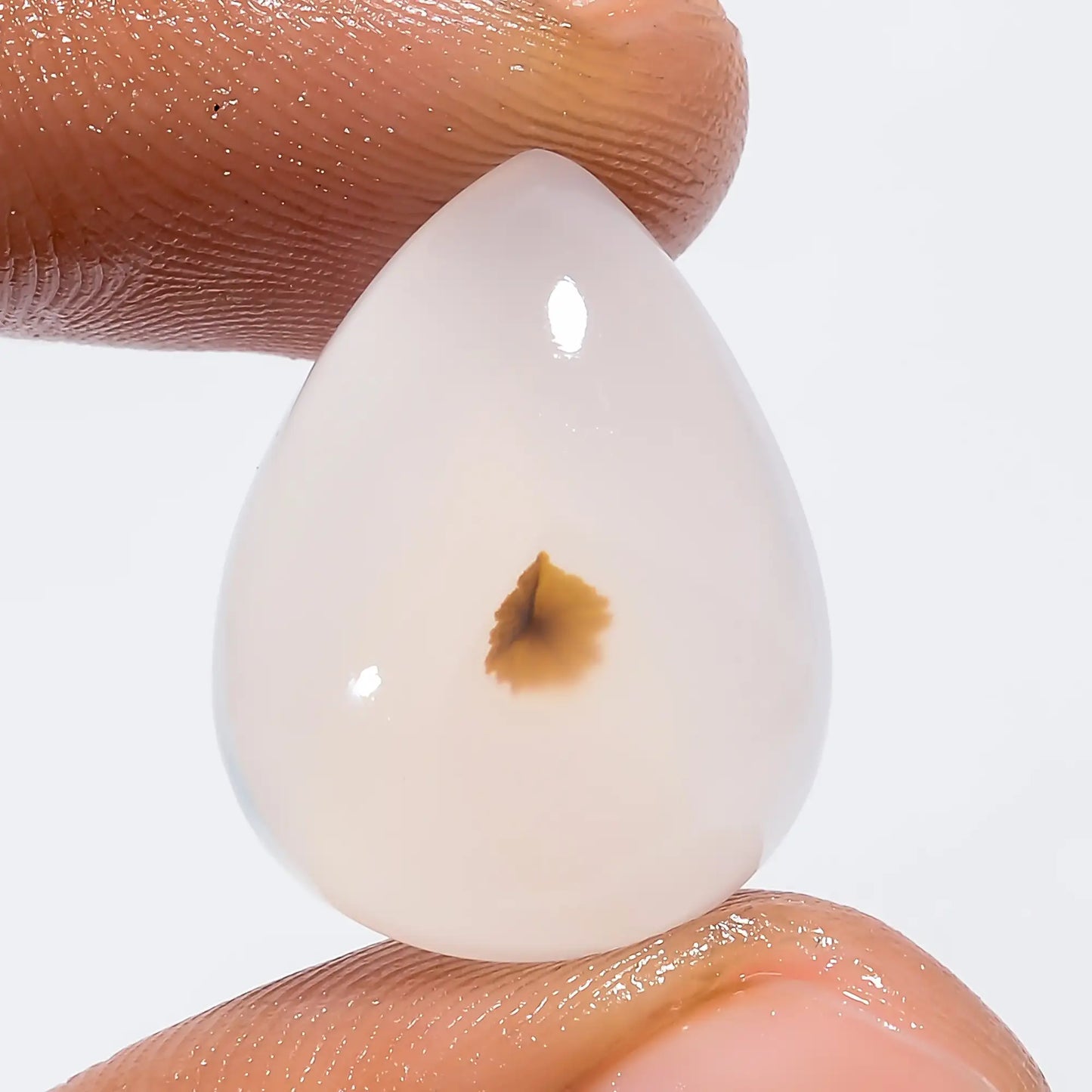 Excellent Top Grade Quality 100% Natural Dendrite Shajar Agate Pear Shape Cabochon Loose Gemstone For Making Jewelry 14.5 Ct 19X15X7 mm V6373