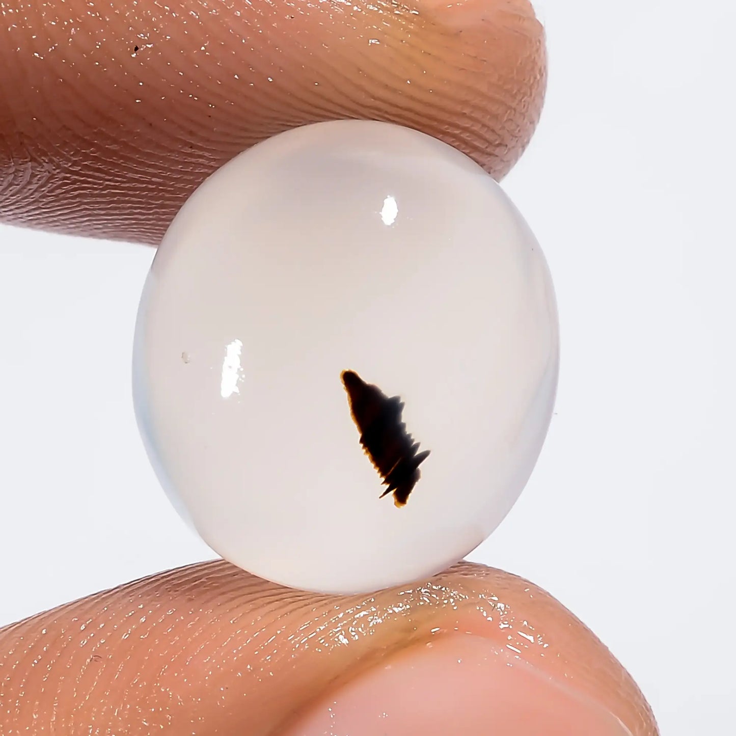 Mind Blowing Top Grade Quality 100% Natural Dendrite Shajar Agate Oval Shape Cabochon Loose Gemstone For Making Jewelry 9 Ct 14X13X6 mm V6381