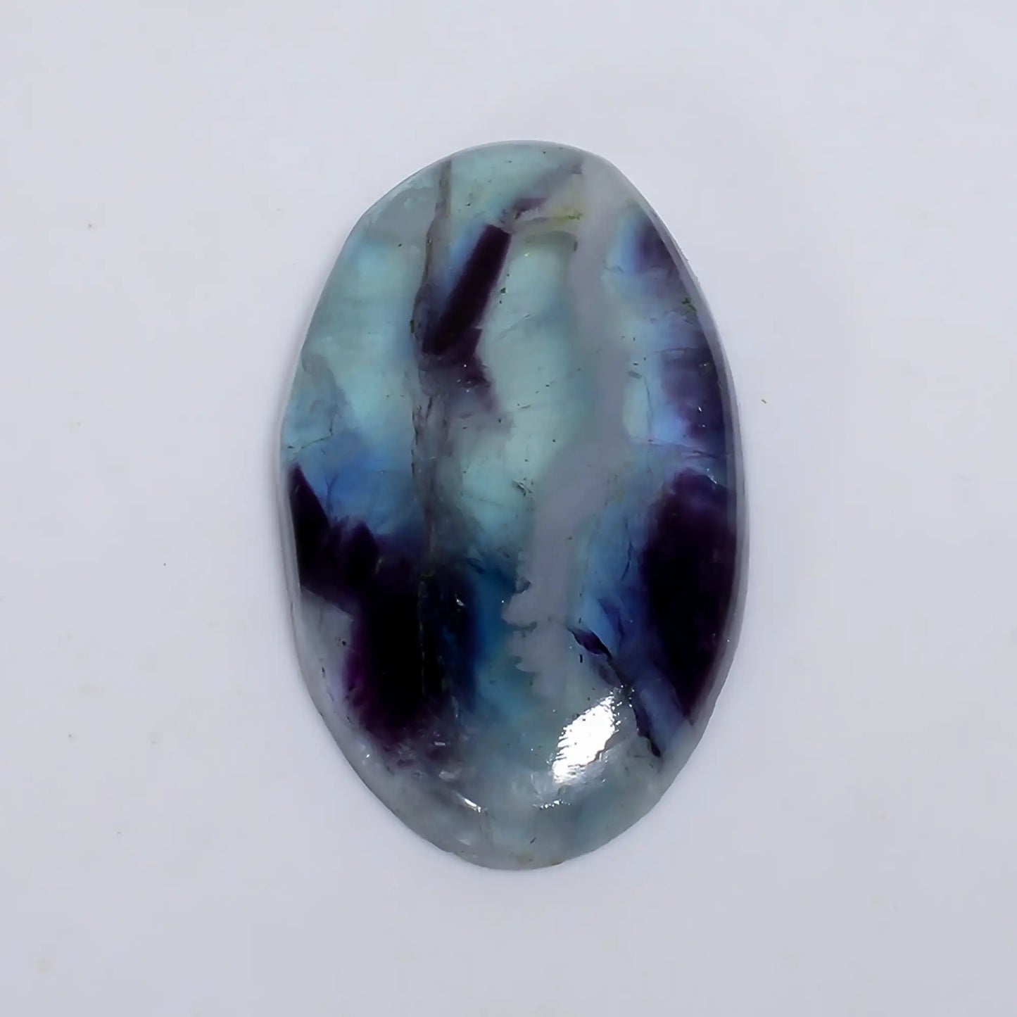 Awesome Top Grade Quality 100% Natural Fluorite Oval Shape Cabochon Loose Gemstone For Making Jewelry 47 Ct. 36X21X5 mm V-6411