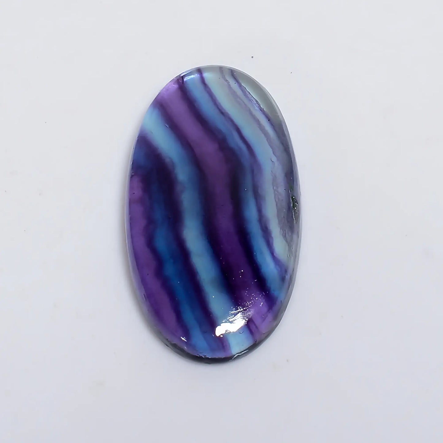 Fantastic Top Grade Quality 100% Natural Fluorite Oval Shape Cabochon Loose Gemstone For Making Jewelry 41 Ct. 35X19X5 mm V-6418