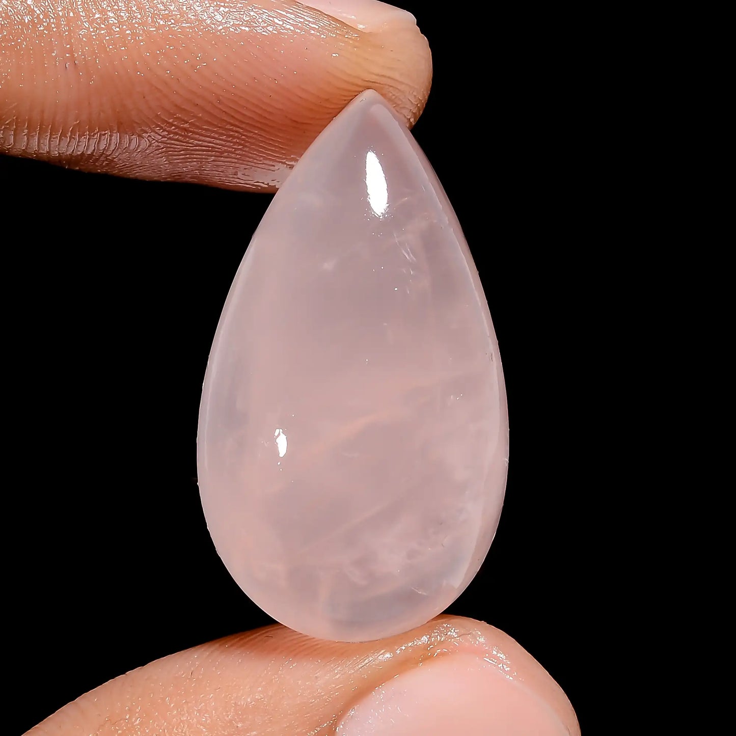 Exclusive Top Grade Quality 100% Natural Rose Quartz Pear Shape Cabochon Loose Gemstone For Making Jewelry 35 Ct. 28X16X9 mm V-6442