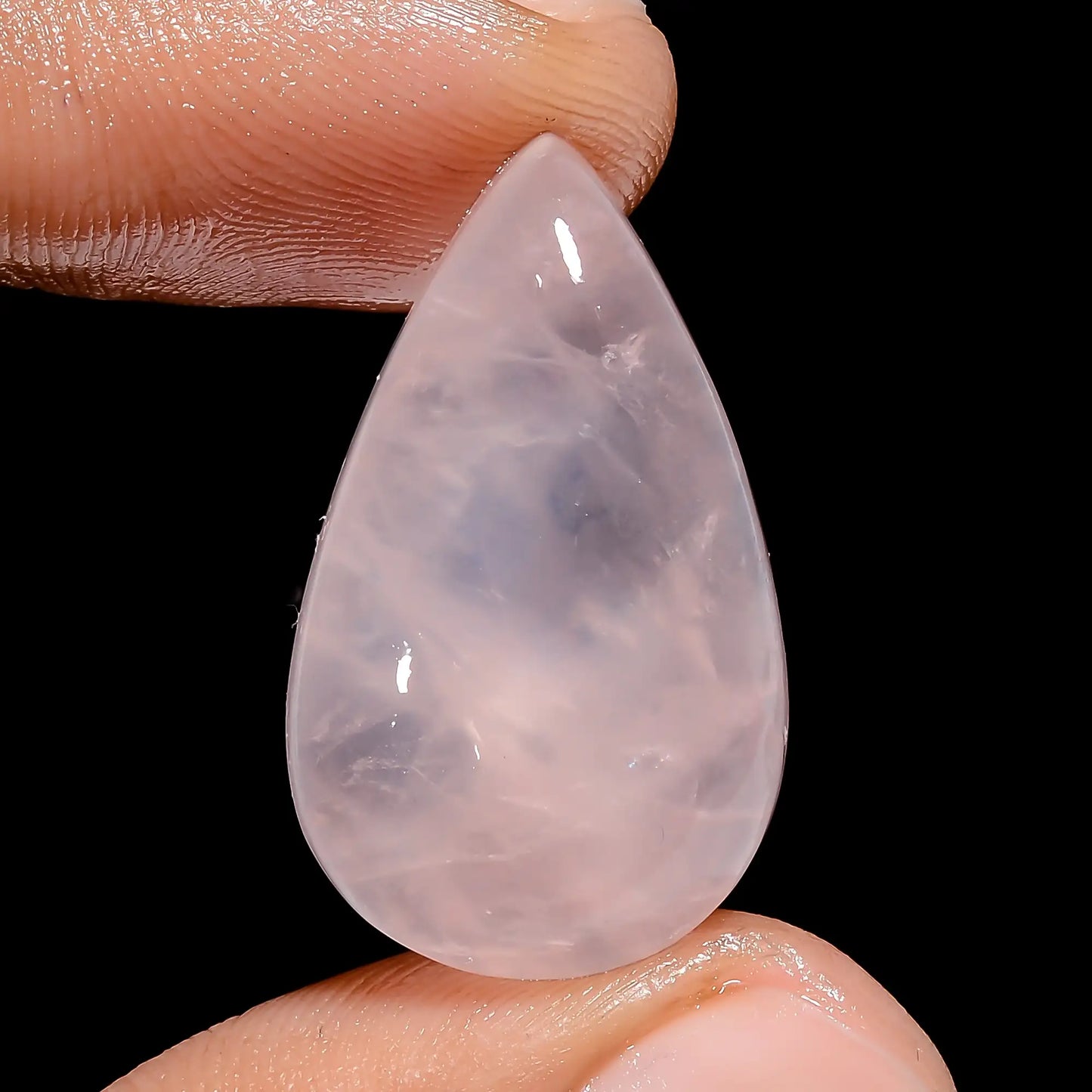 Gorgeous Top Grade Quality 100% Natural Rose Quartz Pear Shape Cabochon Loose Gemstone For Making Jewelry 24.5 Ct. 26X16X8 mm V-6445