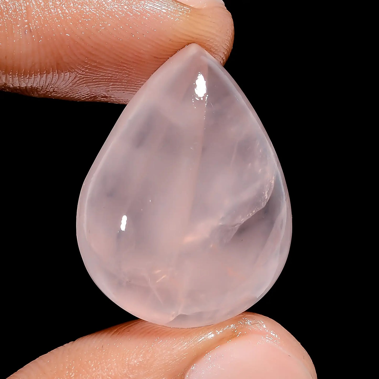 Wonderful Top Grade Quality 100% Natural Rose Quartz Pear Shape Cabochon Loose Gemstone For Making Jewelry 37 Ct. 26X20X9 mm V-6448