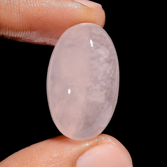 Amazing Top Grade Quality 100% Natural Rose Quartz Oval Shape Cabochon Loose Gemstone For Making Jewelry 32.5 Ct. 26X15X9 mm V-6449